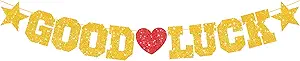 Premium Gold Glitter Good Luck Banner